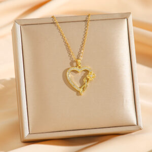 8089 golden rose heart