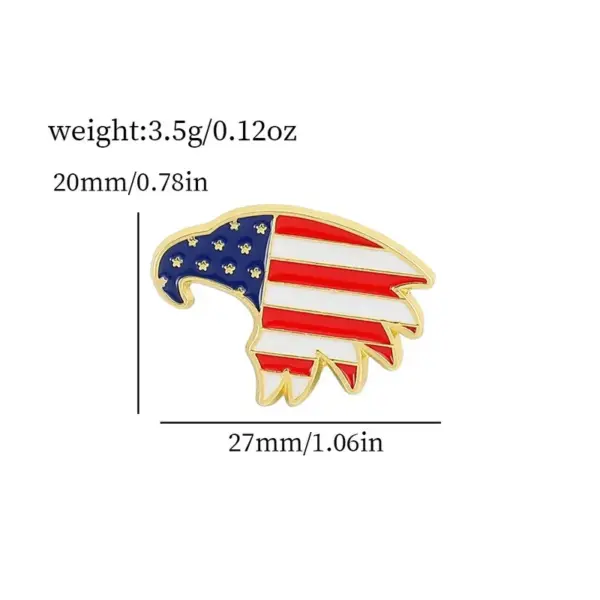 Wholesale Independence Day American Flag Brooch Statue Of Liberty Oil Dripping Creative Bag Clothing Alloy Love Collar Pin Jewelry