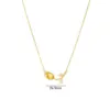 Wholesale Lady Tulip Stainless Steel Copper Plating Inlay Zircon 18k Gold Plated Necklace