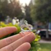 oly-f12117f30977203f0bf609c22ac93c6d Wholesale Sea Blue Topaz Snake Open Ring Creative Niche Design Ins Cold Light Style Ring
