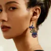 Wholesale Retro Heart Shape Drop Earrings For Women With Multicolor Acrylic And 304 Stainless Steel Ear Pins