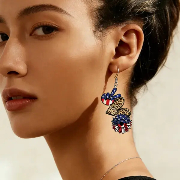 Wholesale Retro Heart Shape Drop Earrings For Women With Multicolor Acrylic And 304 Stainless Steel Ear Pins
