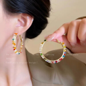 A2715 round-bohemian crystal earrings