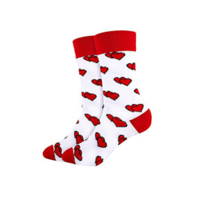 Heart red and white
