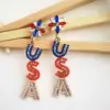 oly-f13e6d015fed0bd7ff2cdd151c171c8f Wholesale 1 Pair IG Style Retro Classic Style Letter Inlay Alloy Seed Bead Drop Earrings