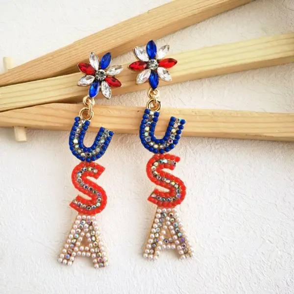 oly-f13e6d015fed0bd7ff2cdd151c171c8f Wholesale 1 Pair IG Style Retro Classic Style Letter Inlay Alloy Seed Bead Drop Earrings