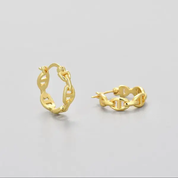 Wholesale 1 Pair Elegant Glam Lady Pig Nose Copper Earrings