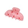 Wholesale  accessories Diamond-embedded love pink gripper acetate sweet back shark clip Valentine's Day style