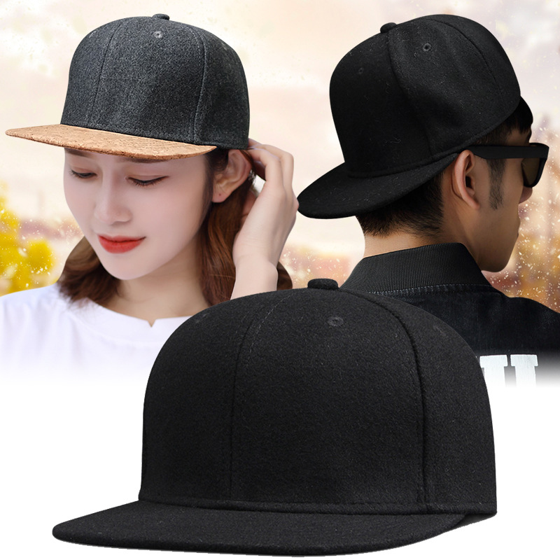 Wholesale Autumn and Winter Outdoor Men's Hip Hop Cap European and American Flat Street Dance Cap Men's and Women's Thickened Flat Cap Warm Woolen Bas