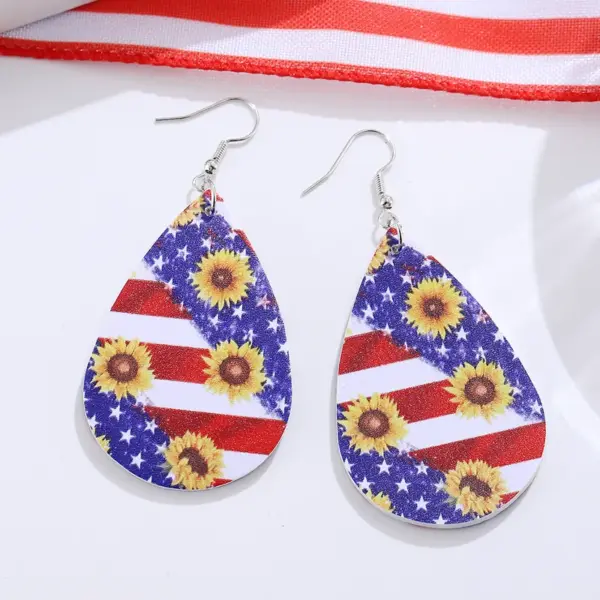 Wholesale 1 Pair Elegant Retro Simple Style Water Droplets Pu Leather Drop Earrings