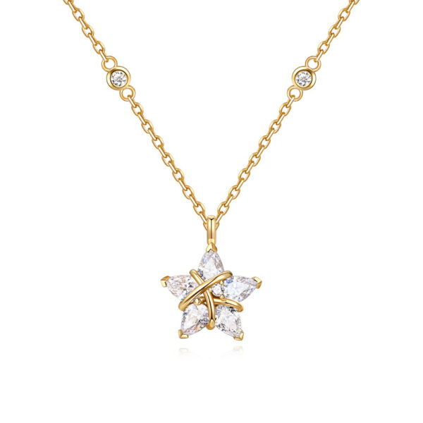 oly-f186f3a1d4dec84d7ce4fc96a747467b Wholesale 925 Sterling Silver Weaving Girl Star Necklace Female Niche Design Sense Tanabata Valentine's Day Gift for Girlfriend