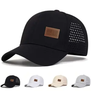 Wholesale American Flag Women's Casual Outdoor Baseball Cap With Curved Brim, Made Of Durable Polyester