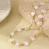 Wholesale Women’s Star Choker Necklace With Waterproof Non Tarnish Copper, Golden Plated Finish And Imitation Pearl Beaded Chain