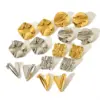 Wholesale PVD Coated Real Gold Plated 18K Gold Quadrilateral Circle Heart Shape 304 Stainless Steel Simple Style Waterproof Non Tarnish Ear Studs