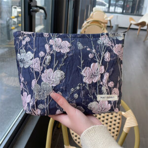 Silver silk elegant flower black