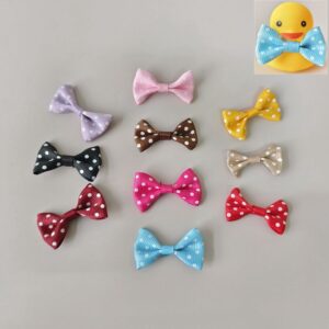 One polka dot bow is not repeated and the color is random (4*2.2)