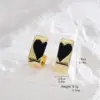 Wholesale S925 Sterling Silver Needle Copper Plated 18K Gold Drop Oil Heart Shaped Earrings Elegant Simple Style For Casual Holiday Party Daily Use