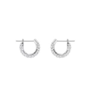 U-shaped white gold stud earrings