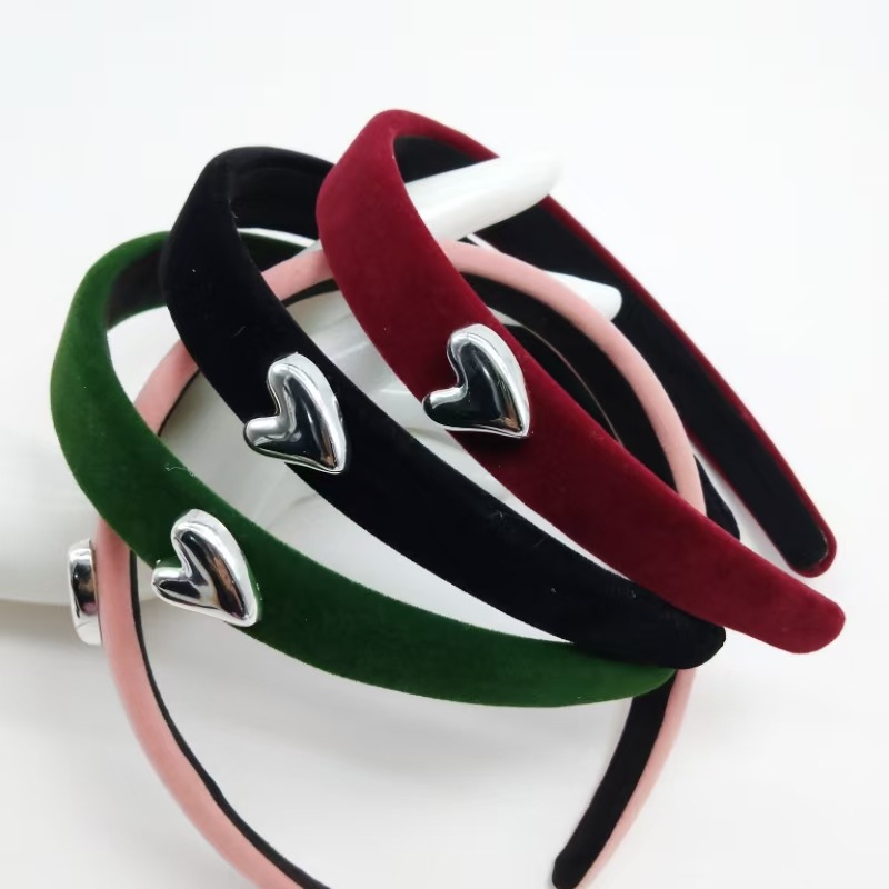 Wholesale Valentine's Day Love Fabric Hair Band Hair Accessories Women's Cross-border Fashion Headwear Fabric Wide Edge Hair Band Amazon Headband Wome