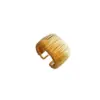 Wholesale Elegant Loose Feel Fashionable Open Ring Woven With Gold Thread Stylish Vintage Accessory Geometric Pattern Copper Jewelry