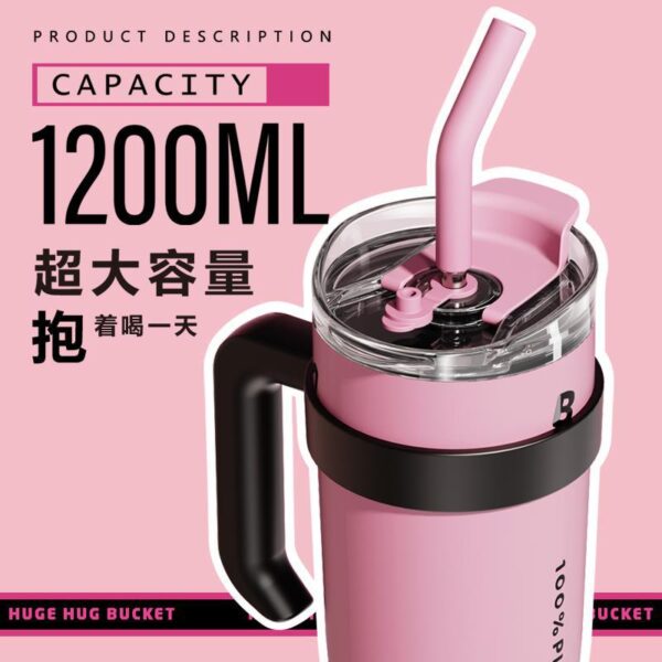 Wholesale  Giant Insulated Mug, Large Capacity Coffee Mug, Portable and Stylish Straw Mug