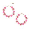 Wholesale Valentine's Day Romantic Love Love Print Wooden Bead Earrings Sweet Personality Beaded Hollow Ear Ring Ear