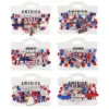Wholesale New American Flag Bracelet Red White Blue Beads Adjustable Clasp Independence Day & Daily Wear Unisex