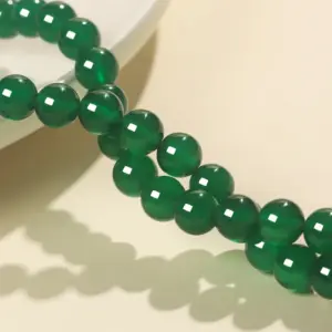 7A Green Agate / 8mm/piece (around 47 Pieces)