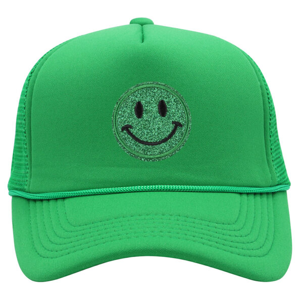 oly-f2835805b6f53292a5e07d3646c32d5e Wholesale American-Style Smiley Face Patch Baseball Cap Cute Casual Versatile Sun Hat Trendy Unisex Trucker Hat Mesh Hat Trendy