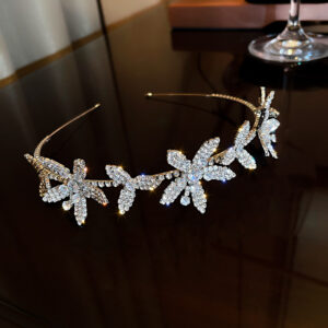 oly-f290ed90243a1070cb6c1f481187b4ed Wholesale Light Luxury Super Flash Full Diamond Flower Headband Exaggerated Elegant Headband Hairpin Fashion High-End Hair Accessories Headwear for Women