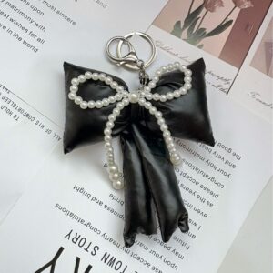 Black Bow Pearl Pendant