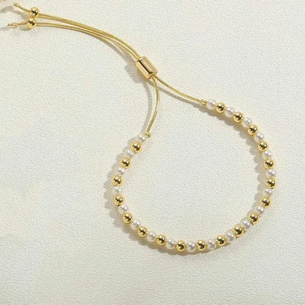 Wholesale Copper 14K Gold Plated White Gold Plated Vintage Style Round Bracelets