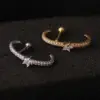 Wholesale Ear Cartilage Rings & Studs Novelty Geometric Copper Zircon