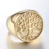 oly-f2dea86c306aba39350d67fbad6b9f6f Wholesale Gold Titanium Steel Ring Men's Tree Of Life Ring Design Geometric Accessories