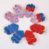 Wholesale Red Blue White Shiny Heart Hair Clip Onion Powder Heart Hair Accessories Side Bangs Clip For Girls