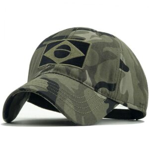 Wholesale New European and American cross-border Brazil flag camouflage baseball cap fashion military casual hat outdoor fishing cap