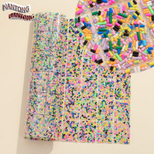3 cylindrical mixed greenish yellow and blue series / Pointed bottom rhinestones with resin cylindrical hot melt square adhesive tape [full piece 24*40cm small square 3*4cm]