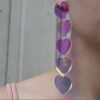 oly-f311bcbb66978e5d240f520894a298a6 Wholesale Laser Colorful Acrylic Love Ear Stud Long Face Skinny Elegant Earrings StyleEarrings