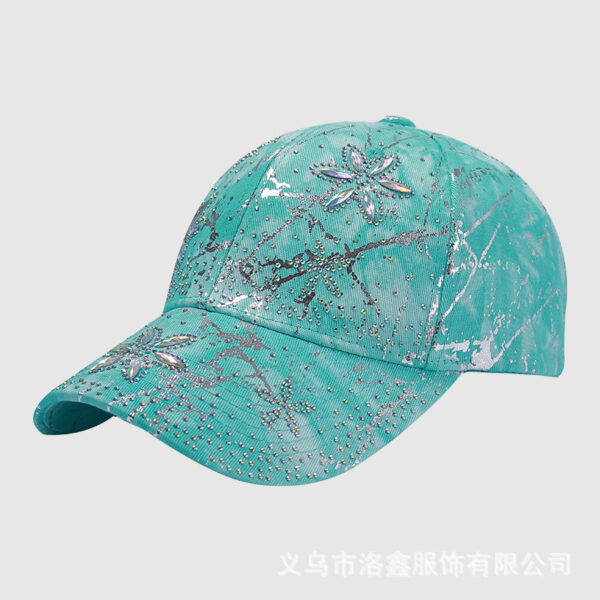 oly-f33aad9c135be9f5bf8284146d7d0bce Wholesale style rhinestone flower hat, all-season sun protection tie-dye baseball cap, spring and autumn travel sun protection -fix rhinestone baseball cap