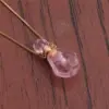 Wholesale Fashion Semi-precious Stone Flame-shaped Perfume Bottle Alloy Necklace Wholesale