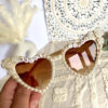 Wholesale BRIDE bride Pearl Rose BRIDE Letter Women's Single Party Love Tea Handmade Sunglasses