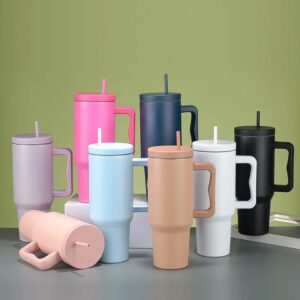 oly-f34df0c092bd15421d83a97464e12088 Wholesale Third Generation 40oz Ice Cup Car Handle Straw Thermos Cup 304 Stainless Steel Thermal Insulation and Cold Storage