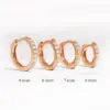 Wholesale Fashion Round Brass Inlay Zircon Hoop Earrings 1 Pair