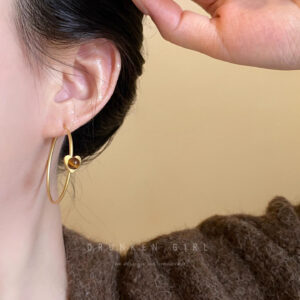 E6827 love-tiger eye love earrings