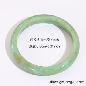 21# bracelet-light green-round-wide side