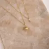 Wholesale 201 Stainless Steel 304 Stainless Steel Glass Gold Plated Casual Sweet Shiny Plating Inlay Star Zircon Layered Necklaces