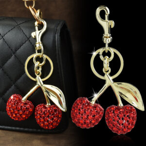 oly-f3789f298b6da5301dfa78e78698ad0d Wholesale Factory direct jewelry full diamond cherry bag key chain fruit cherries fashion pendant wholesale generation