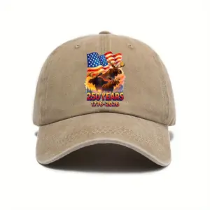 Wholesale Unisex Breathable Baseball Cap With Curved Brim Featuring Printing For America's 250th Anniversary