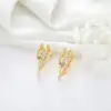 Wholesale Snowflake Stud Earrings For Women With Copper And Zircon Inlay, Featuring 925 Sterling Silver Posts, Perfect For Wedding