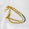 Wholesale Fashion Solid Color Stainless Steel Plating Inlay Zircon Bracelets Necklace 1 Piece